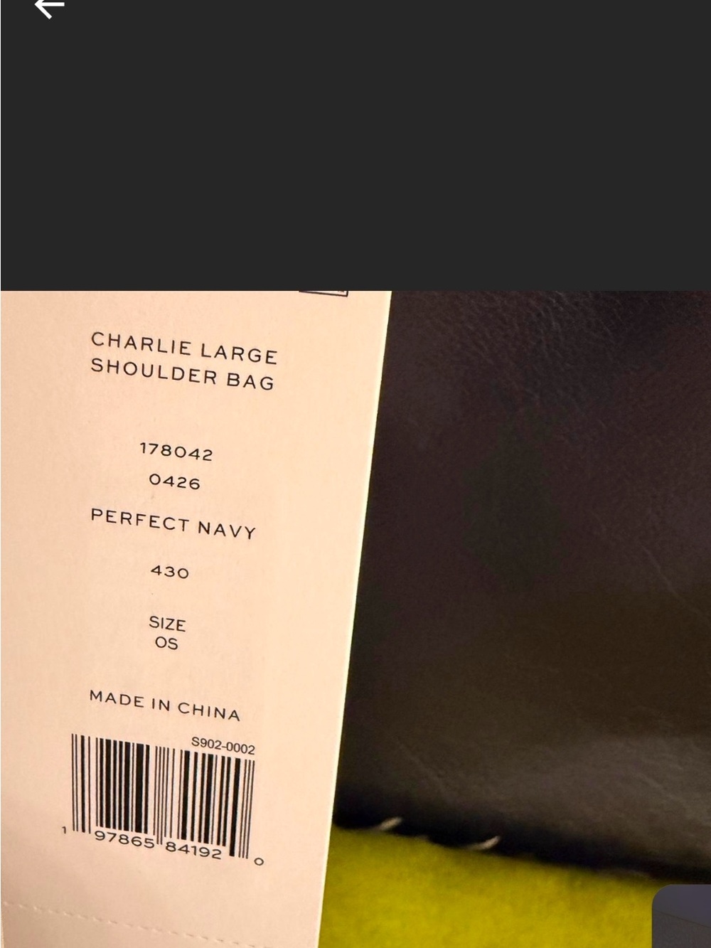 Tory Burch Large Runway Charlie Shoulder Bag in Perfect Navy - Picture 6 of 6